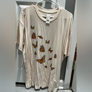 Over Sized Butterfly Tee
